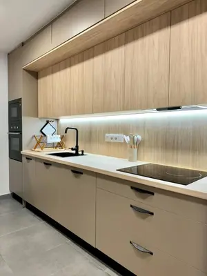 a kitchen with a sink and a counter top at Apartamento Guadalquivir 34 in Sanlúcar de Barrameda
