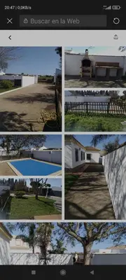 a collage of photos of a house and a tree at CASA ALBA in Conil de la Frontera