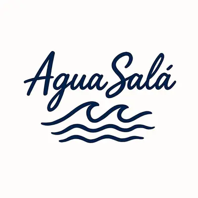 aqa salarian handwritten text on a white background with water at Villa Agua Salá in Poblado de Sancti Petri