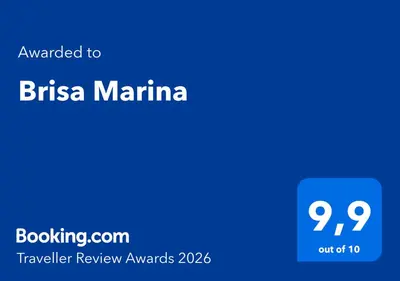 a blue screen with the text emailed to bissica marina at Brisa Marina in Sanlúcar de Barrameda