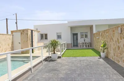 a view of the balcony of a house at Casa el rincón de la Rosa in Conil de la Frontera