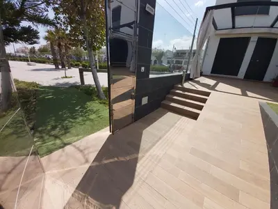 a view of a porch of a house at Casa deI Mar Chipiona II in Chipiona