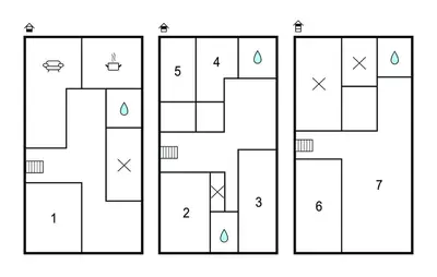 a block diagram of a building with different prefixes at Nice Home In Jerez De La Frontera in Jerez de la Frontera