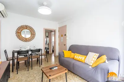 a living room with a couch and a table at Teresa Uno by Cadiz Time in Cádiz