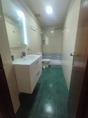 a bathroom with a white sink and a toilet at Apartamento Plaza Alta in Sanlúcar de Barrameda
