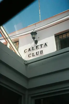 a sign for a california club on top of a building at Caleta Club - Rooftop Villa, Cádiz in Cádiz