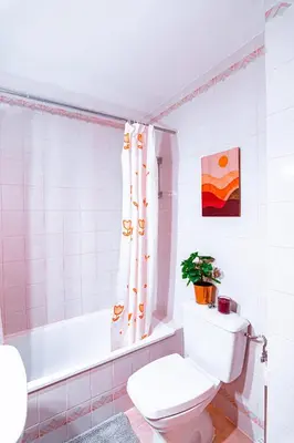 a bathroom with a toilet and a bath tub at Edomus Faro de Rota in Rota