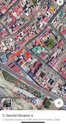 an overhead view of a city with a map at Fabuloso Apartamento centrico San Miguel WIFI in Jerez de la Frontera
