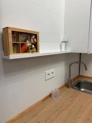 a kitchen with a sink and a counter top at Apartamento TATA, Arcos de la Frontera in Arcos de la Frontera