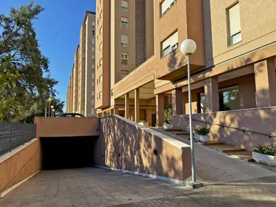 a parking lot in front of a building at Apartamento Renfurbis - Ole Solutions in Jerez de la Frontera