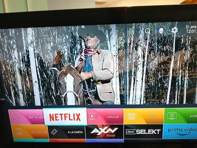 a television screen with a picture of a man on a horse at Cádiz bahía in Cádiz