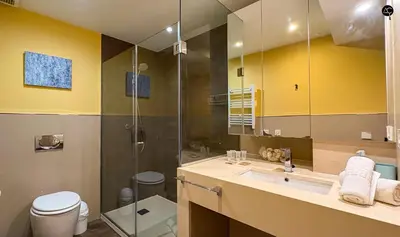 a bathroom with a sink and a shower at Pacifico Grupo AC Gestion in Cádiz