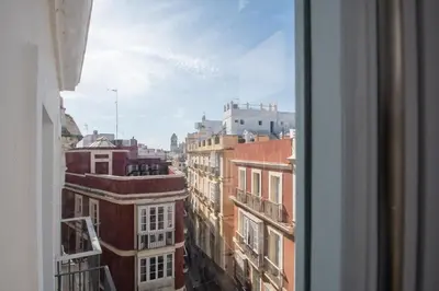 a view from a window of a city at Zambra en Cádiz in Cádiz