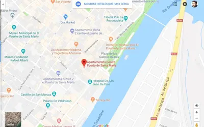 a map of the city of madrid with attractions at Apartamentos Centro Puerto de Santa Maria in El Puerto de Santa María
