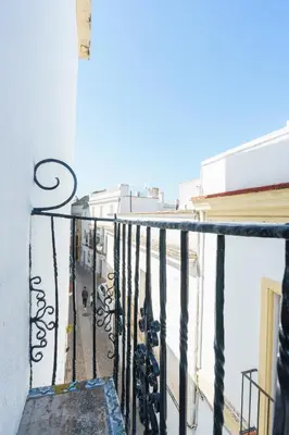 a balcony with a view of a street at Hotel Marqués de Torresoto by Vivere Stays in Arcos de la Frontera