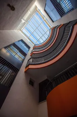 a large building with a skylight in the ceiling at Apartamentos Maier in Cádiz