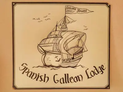 a picture of a drawing of a pirate ship at Spanish Galleon Lodge in Cádiz