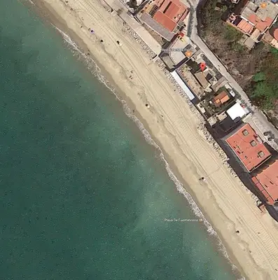 an aerial view of a beach and the ocean at La Torre Verde, Villa EN la playa, El Puerto de Santa María in El Puerto de Santa María