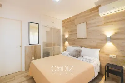 a bathroom with a shower and a toilet and a sink at Hospederia IMAR by Cadiz4Rentals in Cádiz