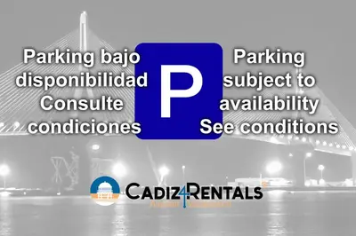 a sign that says parking bad uncontrolledconstitution requisite conditions at El Atico de los INGLESES by Cadiz4Rentals in Cádiz