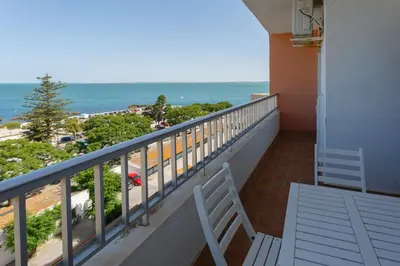 a balcony with a view of the ocean at OCEANO Family Home free parking by Cadiz4Rentals in Cádiz