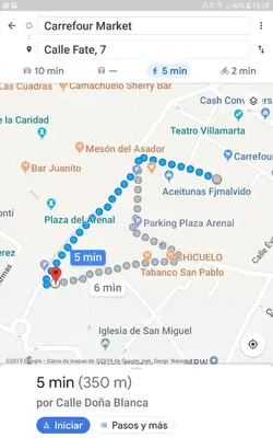 a screenshot of the google maps app at Sherryflat Fate in Jerez de la Frontera