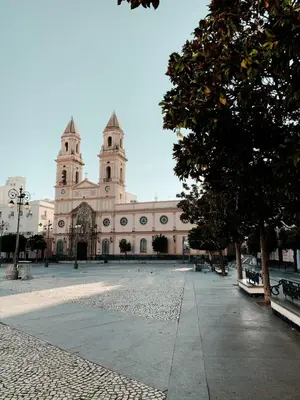 a large building with two towers on top of it at No 14 Cádiz in Cádiz
