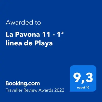 a screenshot of a cell phone with the text awarded to la pao na at La Pavona 11 - 1ª línea de Playa Chipiona in Chipiona