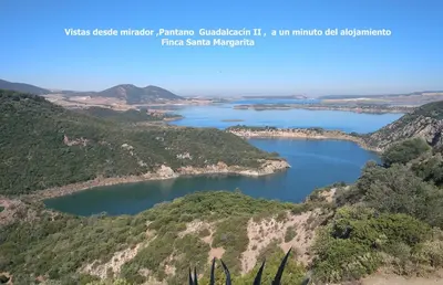 a view of crater lake from the top of a mountain at Alojamiento Rural - Finca Santa Margarita in Algar