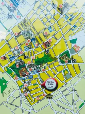 a close up of a map of a city at Preciosa casa baja con aire acondicionado in Sanlúcar de Barrameda