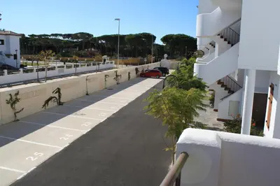 a view of a road from a balcony of a building at Apartamentos Turísticos La Carrajolilla in Chiclana de la Frontera