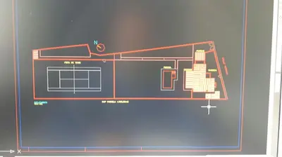 a drawing of a floor plan of a building at Dunas villa in El Puerto de Santa María