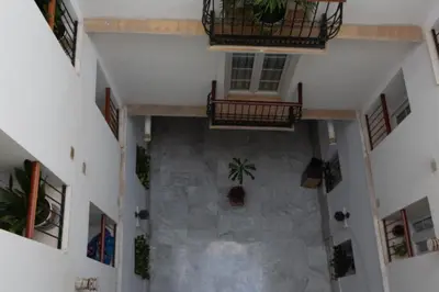 an overhead view of a living room with a plant at La Terraza del Drago in Cádiz