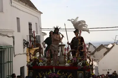 a float in a parade with figurines on it at Casa Rural Sidonia in Medina Sidonia