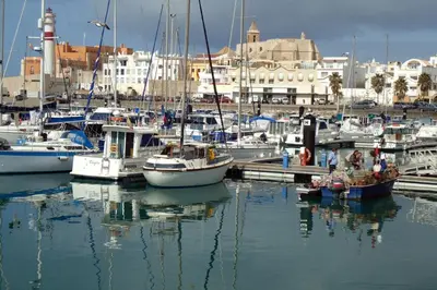 a group of boats docked in a marina at GATU PREMIUM Villa Aramburu, 
