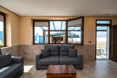 a kitchen with a sink and a counter top at El Caseron de Conil & Spa in Conil de la Frontera