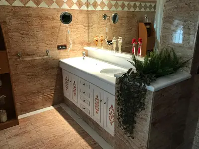 a bathroom with a white sink and a mirror at Bahía blanca SM in Cádiz
