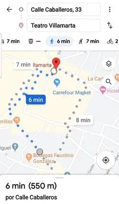 a screenshot of a cell phone with a map at Sherryflat Palacio - Parking in Jerez de la Frontera