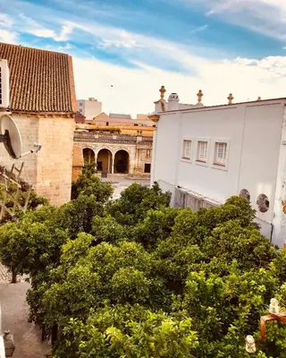 a view of the courtyard of a building at Feel the Sherry experience2 by Musgo in Jerez de la Frontera
