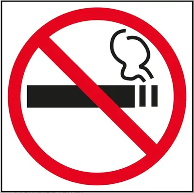 a no smoking sign isolated on a white background at La Caleta - La Viña in Cádiz
