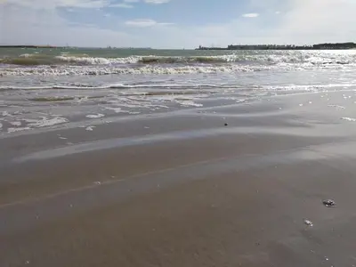 a sandy beach with the ocean and waves at Corazón del Puerto de Santa María in El Puerto de Santa María
