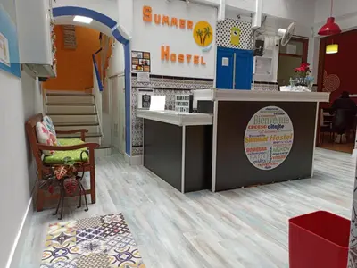 a kitchen with a counter in a hospital room at Summer Cádiz in Cádiz