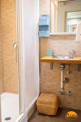 a bathroom with a sink and a shower at Casa Isabela by Cadiz Time in Cádiz