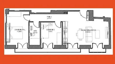 a floor plan of a house at Apartamentos Valverde Cádiz 1 - A in Cádiz