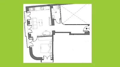 a floor plan of a building at Apartamentos Valverde Cádiz 1-B in Cádiz