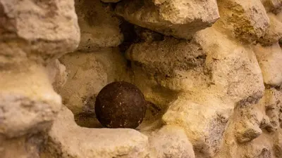 an egg in a rock formation in a cave at Casa Arco de la Pastora in Medina Sidonia