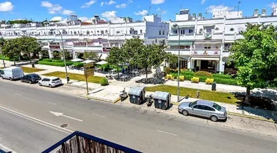 an overhead view of a city street with a building at Plaza de Toros 3-Bedroom Apartment with Balcony in El Puerto de Santa María