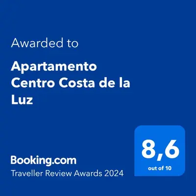 a screenshot of a phone with the text awarded to appliance centre costa ca la at Apartamento Centro Costa de la Luz in Sanlúcar de Barrameda