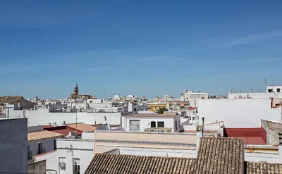 a view of a city skyline with buildings at Sibilina House centro Jerez in Jerez de la Frontera