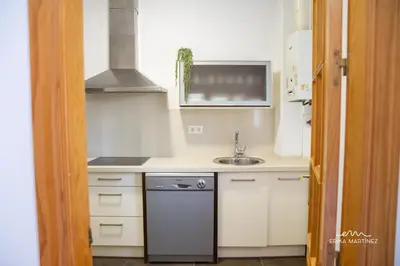 a small kitchen with a sink and a dishwasher at Apartamento Lapa MRZ Rentals in El Puerto de Santa María